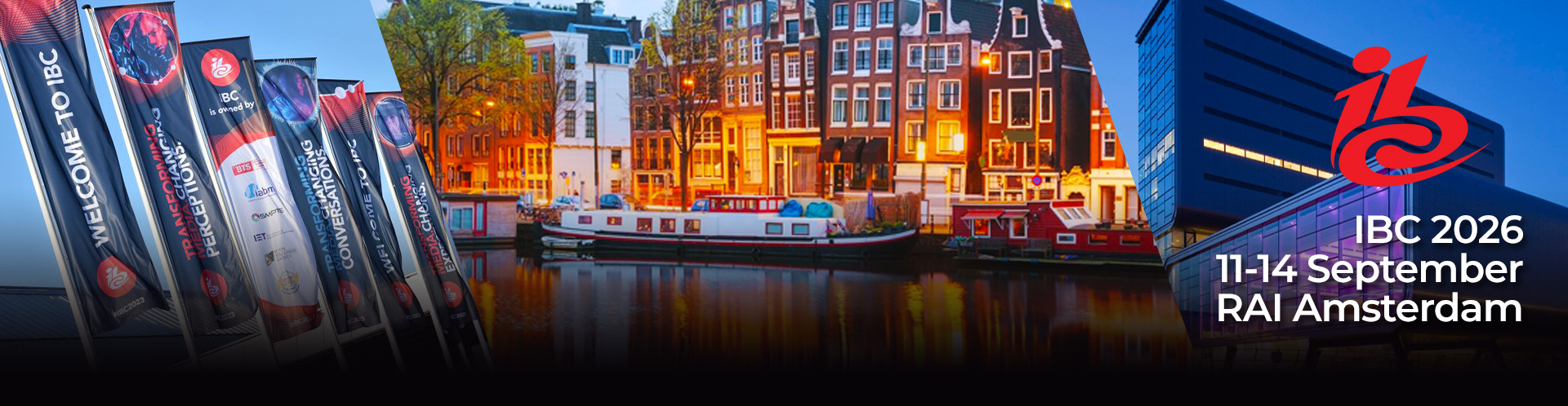 Amsterdam IBC 2026 banner